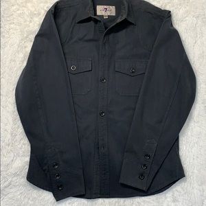 COPY - 7 for all man kind dark gray denim button down Shacket